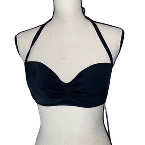 Coastal Blue Women's Swimwear Bra-Sized Underwire Shirred-Front Bikini Top - 34C